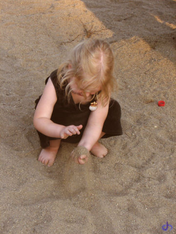 Ya'el Playing in the Sand