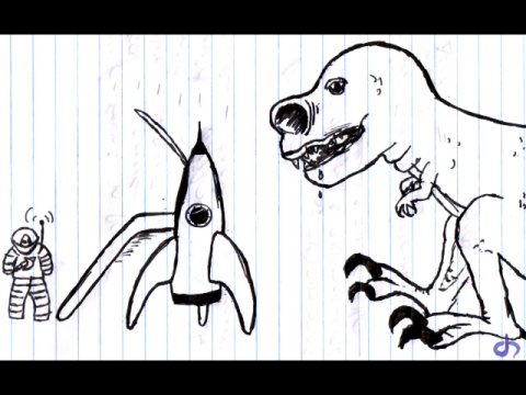 Dinosaur and Spaceman